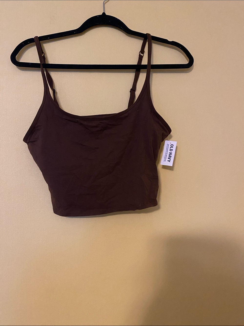 Old Navy Brown Cropped Spaghetti-Strap Cami